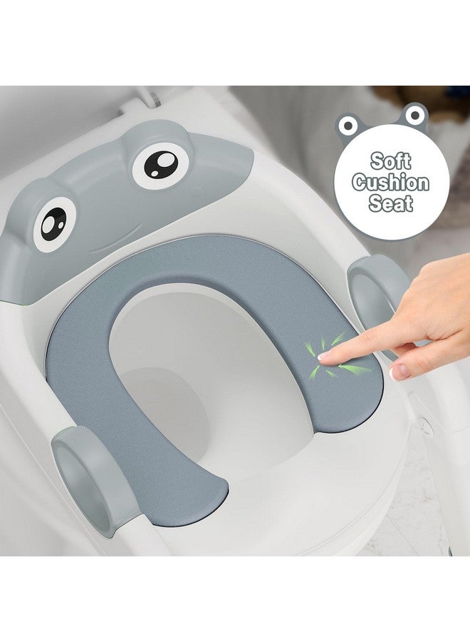 GAOMON Potty Training Seat with Ladder for Kids - Soft PU Padded Toilet Training Seats, Foldable Toddler Step Stool with Non-Slip Design, Easy Setup for Home Bathroom Use - Image 3