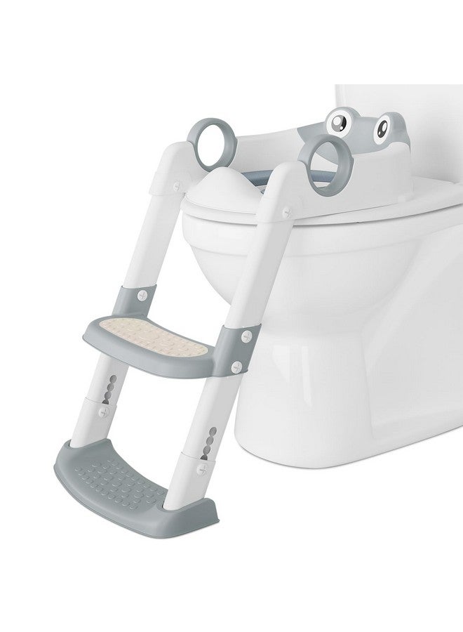 GAOMON Potty Training Seat with Ladder for Kids - Soft PU Padded Toilet Training Seats, Foldable Toddler Step Stool with Non-Slip Design, Easy Setup for Home Bathroom Use - Image 1