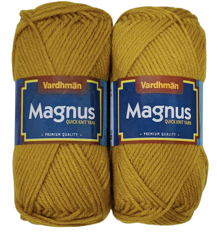 KYSS Vardhman Magnus Wool 400 gm Thick Yarn 1 Ball 100 gram Each Best Used with Knitting Needles Crochet Needles Wool Yarn for Knitting Dyed Shade no25 - Image 1