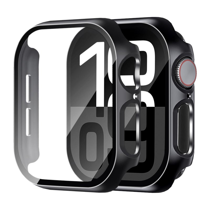idudu Hard Case for Apple Watch Series 10 Series 11 [2025] 42mm Screen Protector,Built-in Full Tempered Glass [Touch Sensitive] Slim Bumper Protective Cover iWatch S10 S11 Accessories - Image 1