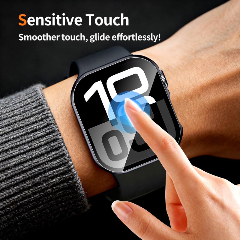 idudu Hard Case for Apple Watch Series 10 Series 11 [2025] 42mm Screen Protector,Built-in Full Tempered Glass [Touch Sensitive] Slim Bumper Protective Cover iWatch S10 S11 Accessories - Image 5