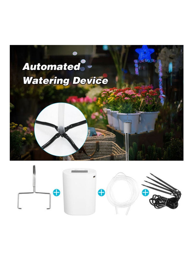 NIBEMINENT Automatically Watering System Drip Irrigation Kit for 4 Potted Plants with 2000mAh Rechargeable Battery White 14cm  - Image 2