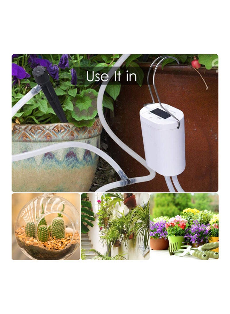 NIBEMINENT Automatically Watering System Drip Irrigation Kit for 4 Potted Plants with 2000mAh Rechargeable Battery White 14cm  - Image 4
