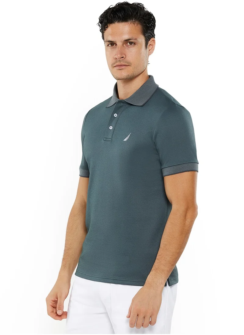 NAUTICA Men's Cotton Blend Grey Polo T-Shirt – Classic Essential for Casual Look