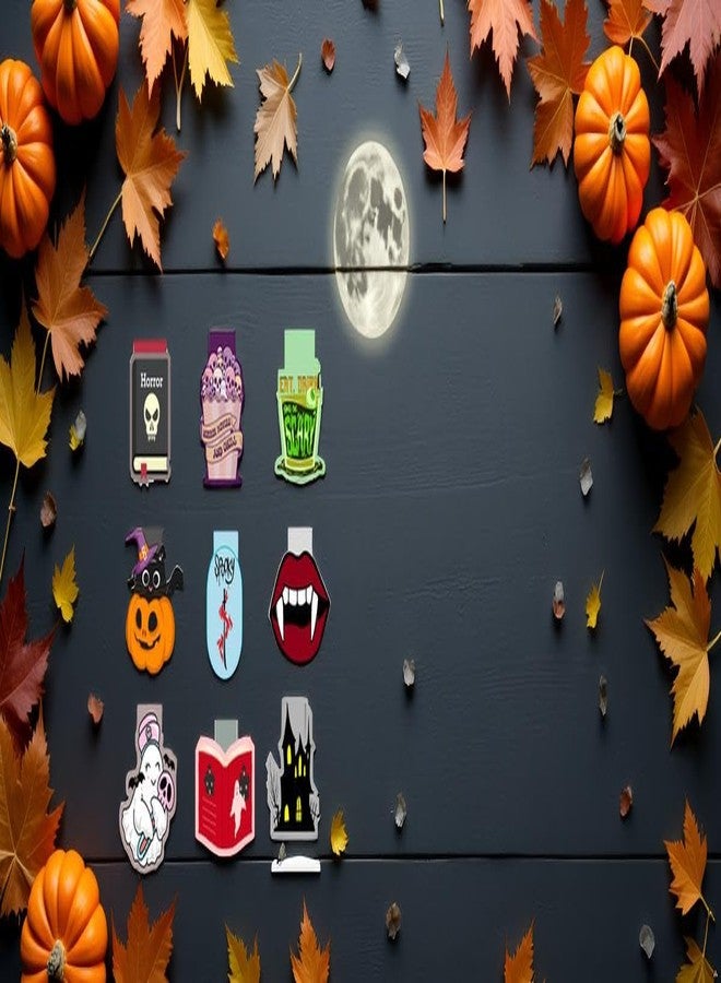 Globeado Halloween Theme Magnetic Bookmarks, Multi-Color Horror Design Magnets, 9 Pieces Set, 10 x 5cm - Image 5