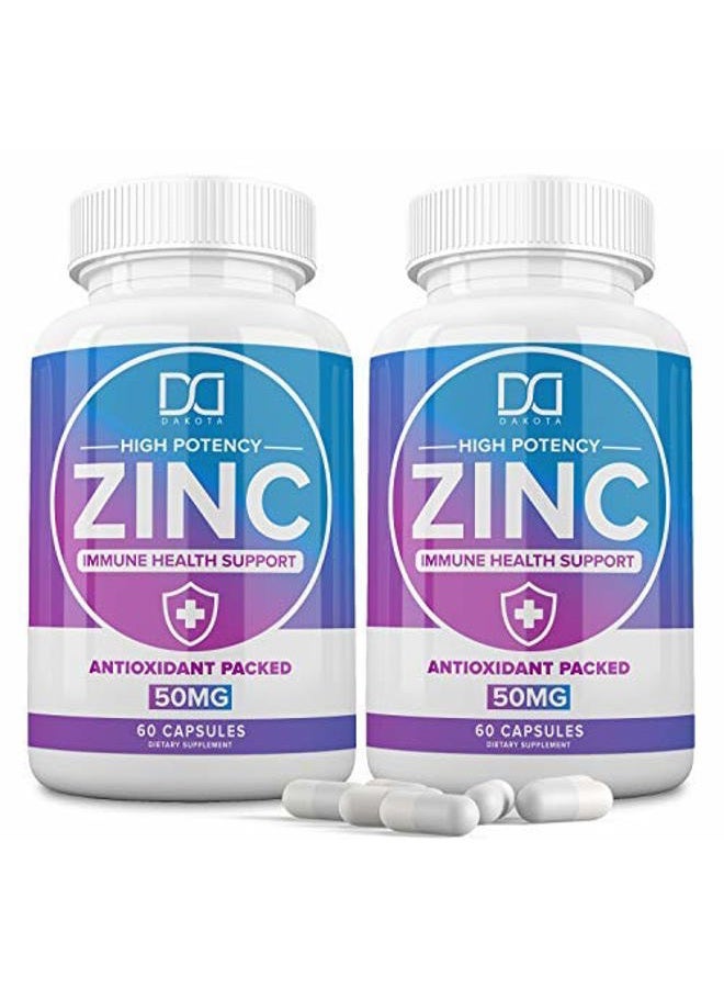 Dakota Zinc 50mg Vitamin Supplements for Immune Support System, Zinc Picolinate for Adults Kids - Zinc Pills Offer Powerful Alternative to Lozenge, Chewable Tablets, Liquid (2 Month Supply | 2 Pack) - Image 2