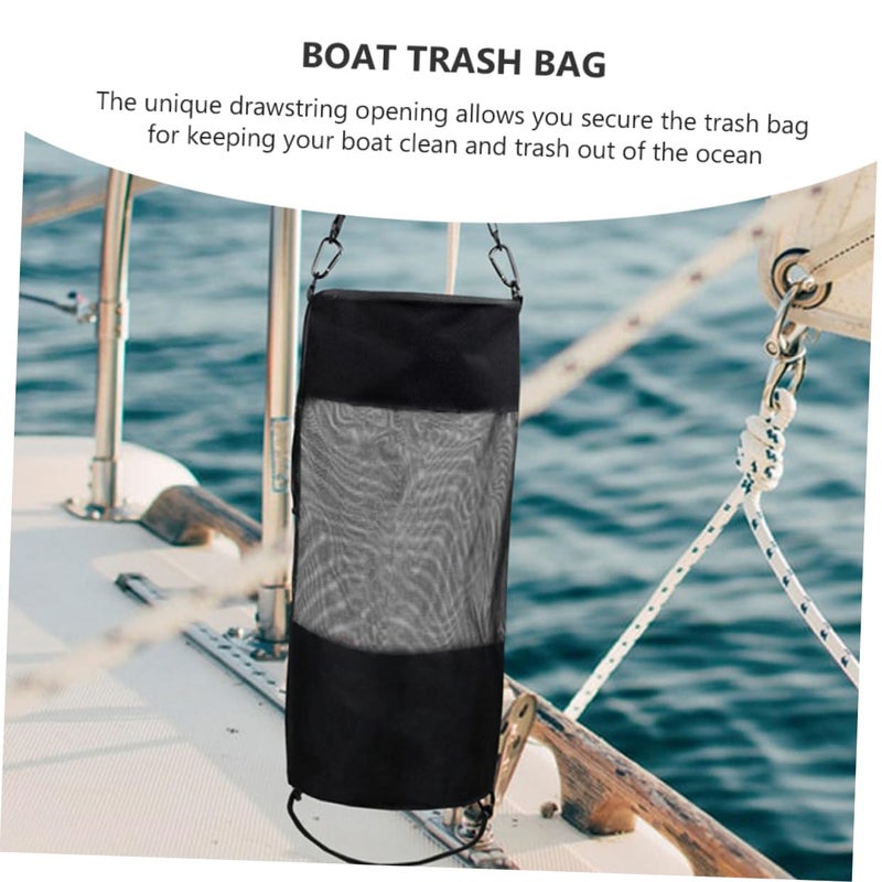 Reusable Waterproof Camping Trash Bag Portable Waste Pouch Washable Black - Image 5