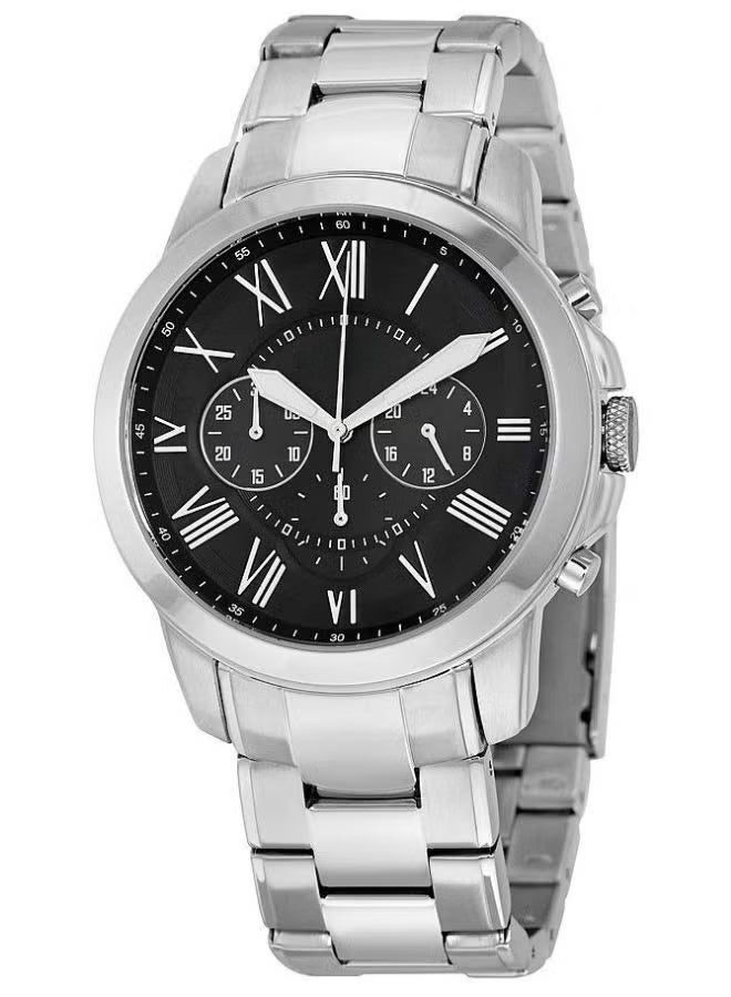 FOSSIL GROUP Men's Grant Water Resistant Stainless Steel Analog Watch FS4736 - 44 mm - Silver - Image 3