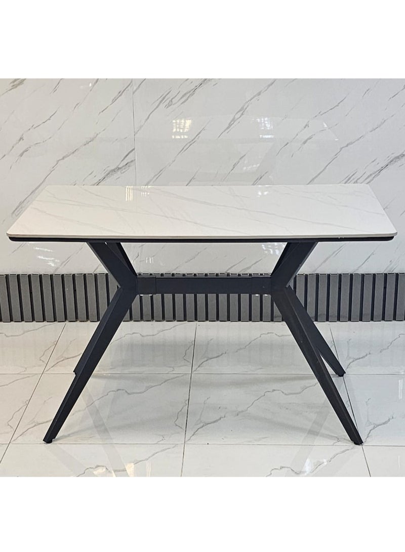 طاولة طعام عصرية بسطح سيراميكي 120*70*75 سم - Image 4