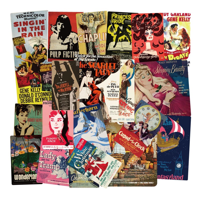 Adniac 100 pcs Vintage Posters Nostalgic Vinyl Skateboard Cool Retro Stickers no Repeat Notebook Guitar Trolley case Waterproof car Graffiti Stickers - Image 2
