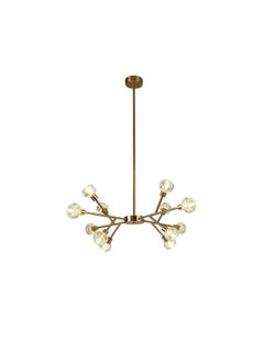 DANUBE HOME Delfina Chandelier Metal+Glass 65X65Xh120 G9 Antique Brass  - Image 4
