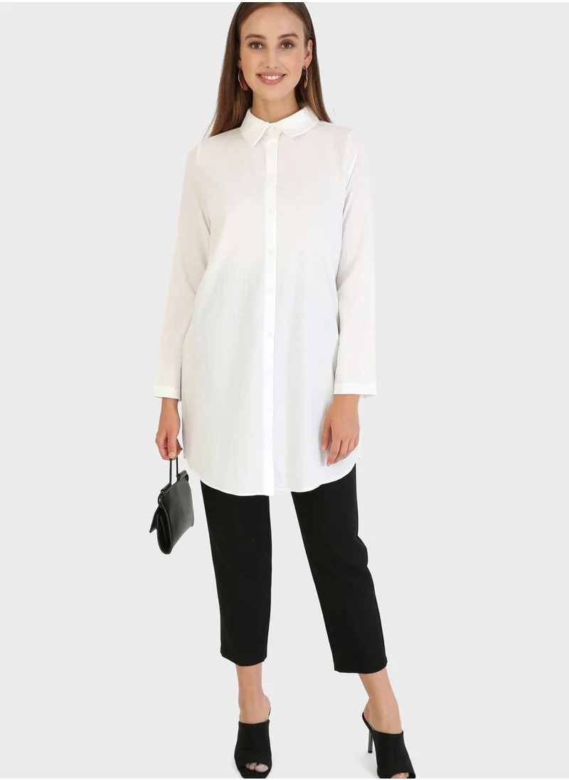 Tavin by Modanisa Button Detail Tunic