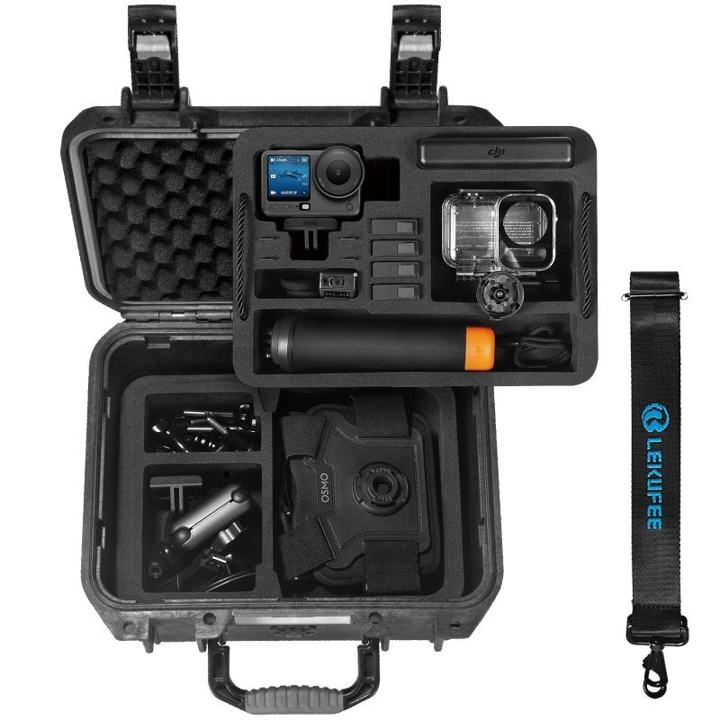 Lekufee Waterproof Hard Case for DJI Osmo Action 6 Osmo Action 5 Pro43 CameraAdventure ComboStandard Combo and More AccessoriesCase Only - Image 2