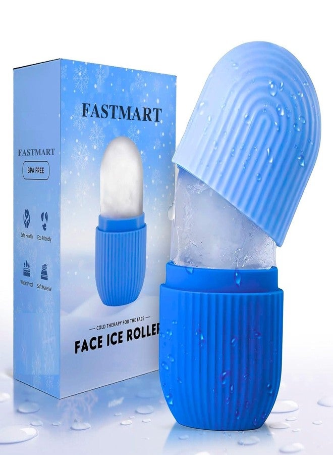 FASTMART Ice Roller for Face,Silicone Facial Massage Ice Mold,Ice Cube Mold for Face Eye and Neck,Naturally Tone and Tighten Skin For Women Multicolor (PACK OF 1) - Image 1