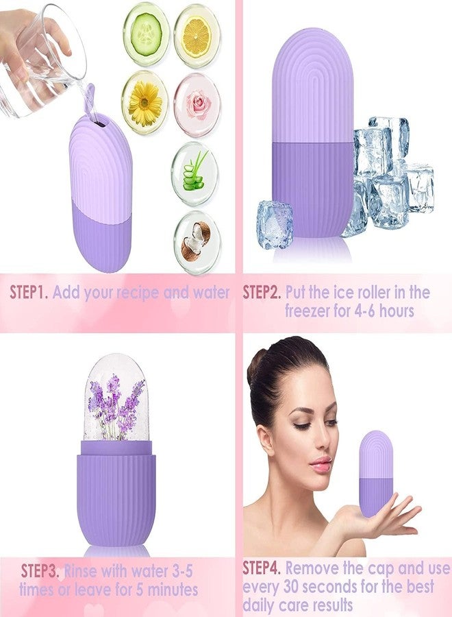 FASTMART Ice Roller for Face,Silicone Facial Massage Ice Mold,Ice Cube Mold for Face Eye and Neck,Naturally Tone and Tighten Skin For Women Multicolor (PACK OF 1) - Image 4