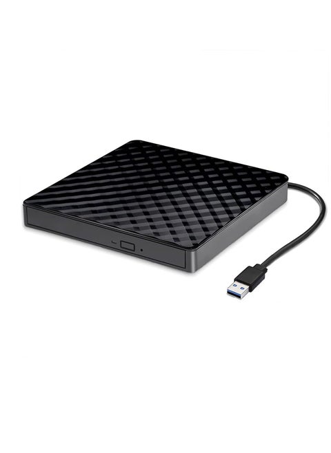 External DVD Drive, USB 3.0 CD/DVD +/-RW Drive Portable CD DVD Player Burner Reader Writer, Slim Optical CD ROM Drive for Laptop Desktop PC Windows 10/8/7/XP/Linux/Vista(Black)
