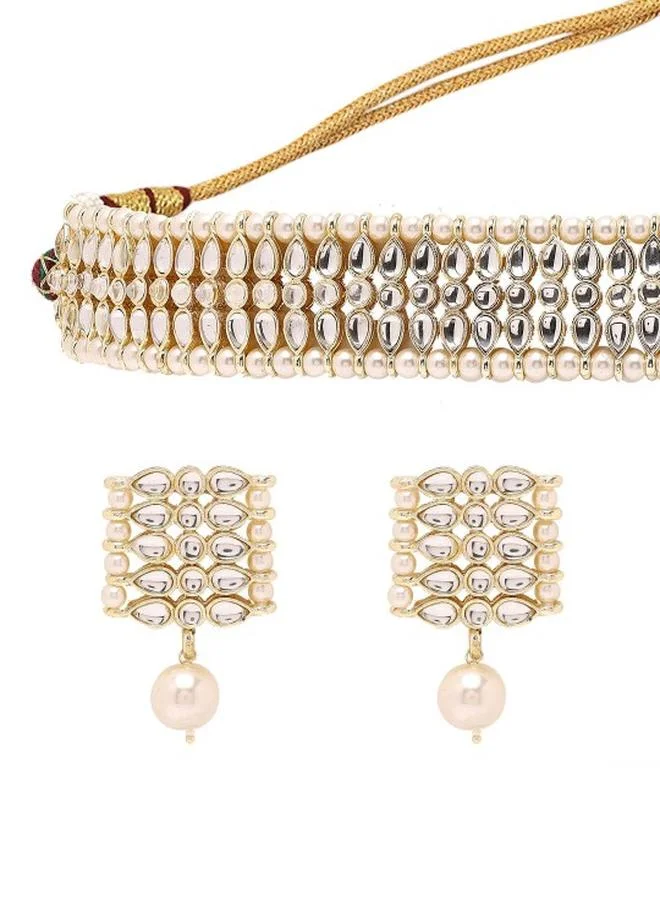 Priyaasi Plated Contemporary Oxidized Studs Earrings