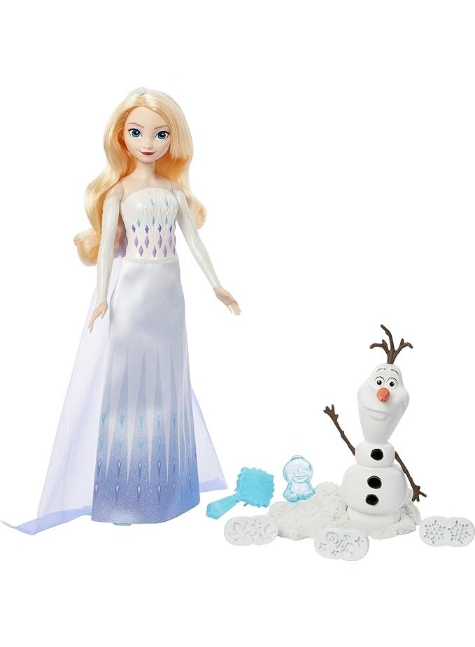 Disney Frozen Fashion Dolls - Elsa & Olaf Snow Dough HYH10 - Image 1