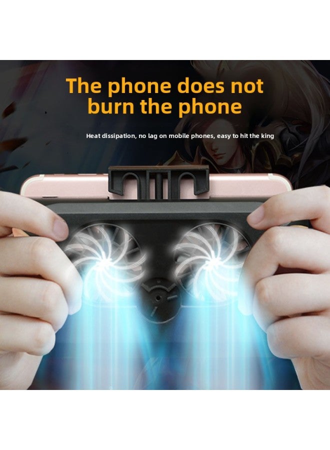 Loquat Mobile Phone Cooling Radiator Small Fan Cooling Desktop Lazy Bracket ABS Material Game Handle Wholesale-Color:White - Image 1