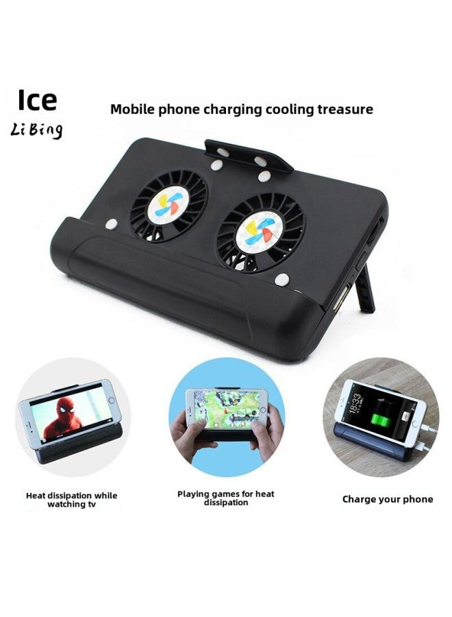 Loquat Mobile Phone Cooling Radiator Small Fan Cooling Desktop Lazy Bracket ABS Material Game Handle Wholesale-Color:White - Image 4