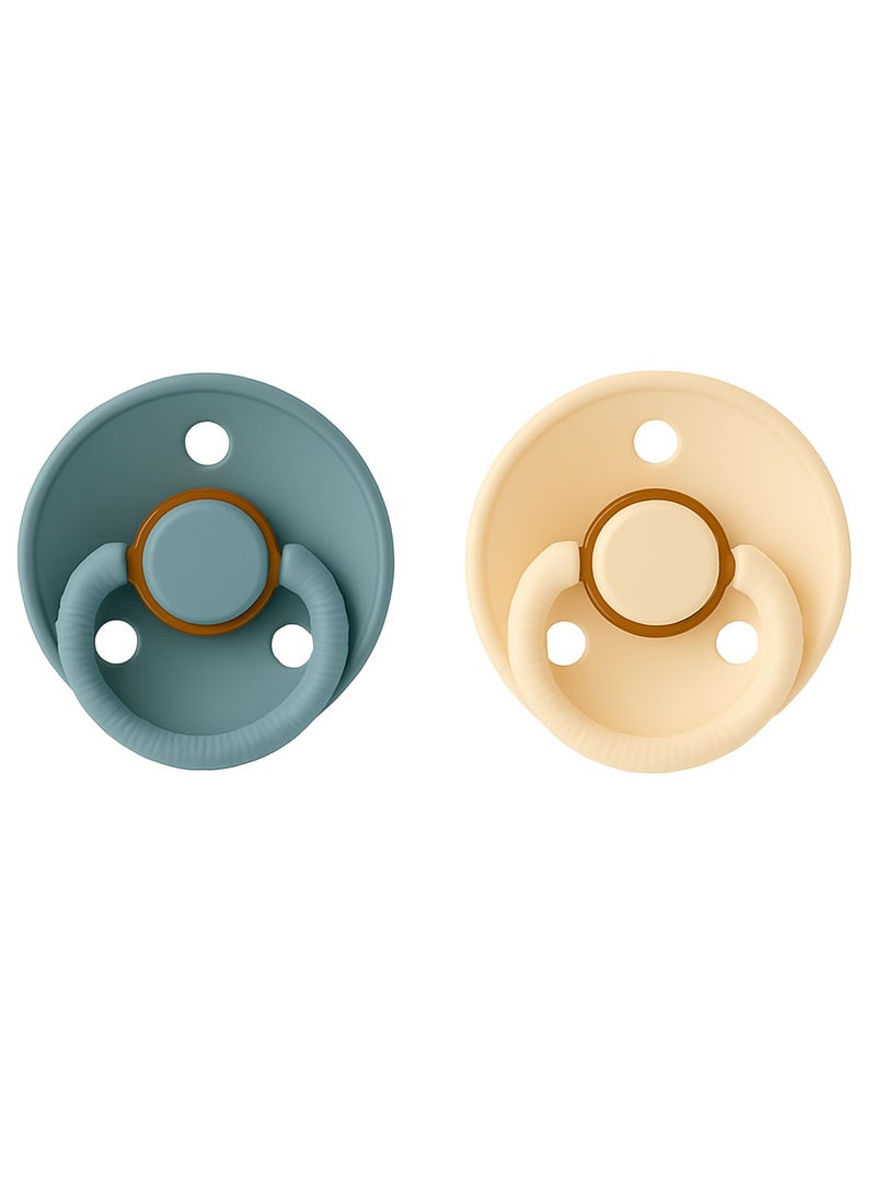 MOMELU - 2-Pack BPA-Free Silicone Baby Pacifiers (0-6 Months) – Soft, Durable, Natural Nipple Shape, Easy to Clean, Vacuum-Packed - Image 1