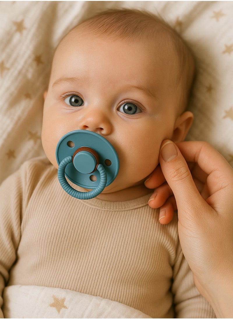 MOMELU - 2-Pack BPA-Free Silicone Baby Pacifiers (0-6 Months) – Soft, Durable, Natural Nipple Shape, Easy to Clean, Vacuum-Packed - Image 1