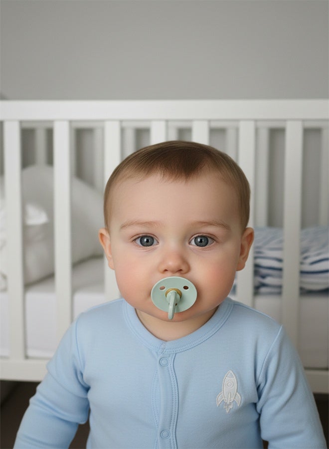 موميلو عبوتين لهاية أطفال من اللاتكس (0-6 أشهر) خالية من مادة BPA، ناعمة ومتينة بشكل حلمة طبيعي، سهلة التنظيف، مغلفة بتفريغ اله - Image 5