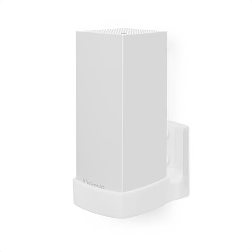 BRAINWAVZ Wall Mount for Linksys Atlas 6 / Atlas Pro 6 WiFi Router, Easy to Install Holder Bracket, Reduce Interference & Clutter, Adhesive & Screw-in Mounting - Image 1