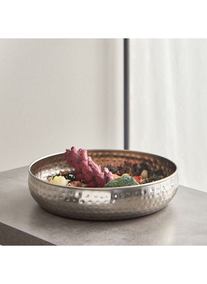 Home Box - Avya Metal Hammered Urli 30x7x30 cm - Image 1