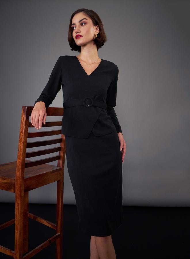 SASSAFRAS Belted Sheath Dress  - Image 1