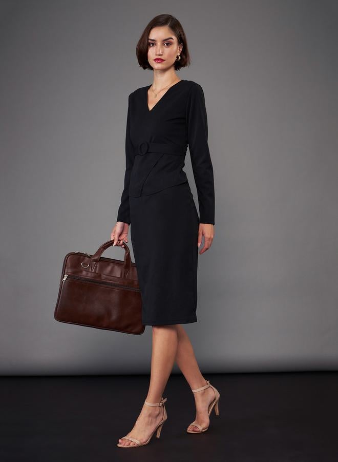 SASSAFRAS Belted Sheath Dress  - Image 2