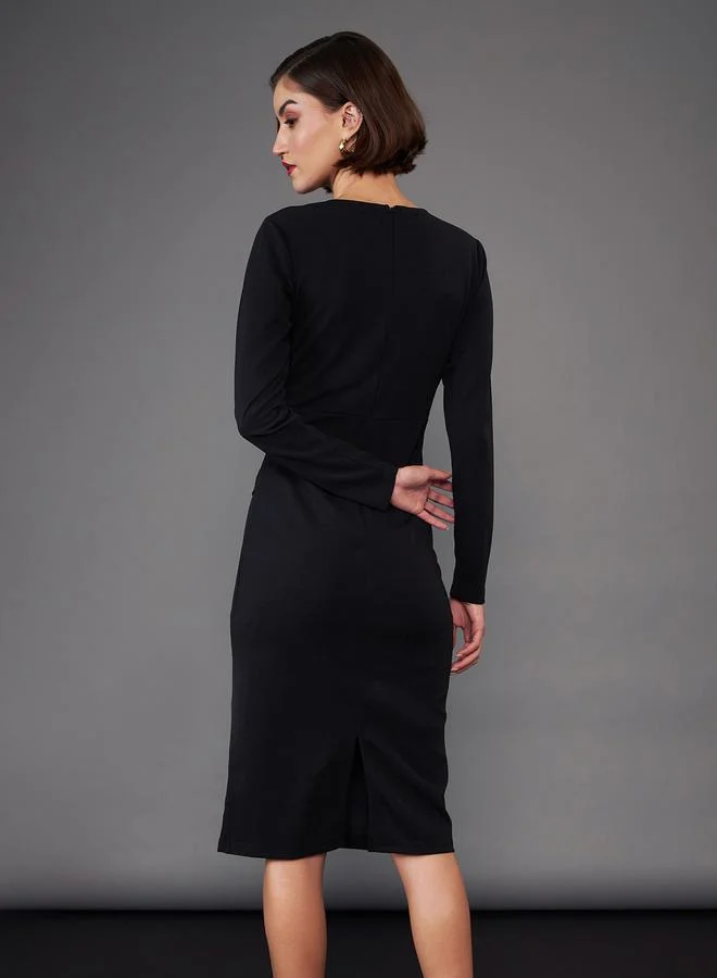 SASSAFRAS Belted Sheath Dress