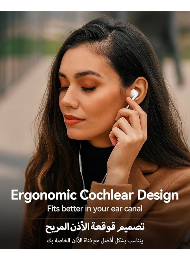 أوفست سماعات اذن سلكية USB C مع ميكروفون وعناصر تحكم من  - عازلة للضوضاء، سماعة رأس من النوع C متوافقة مع آيفون 17/16/15 برو ماكس، سامسونج جالاكسي S25/S24/S23/S22/الترا 7/6/5/4 - Image 4