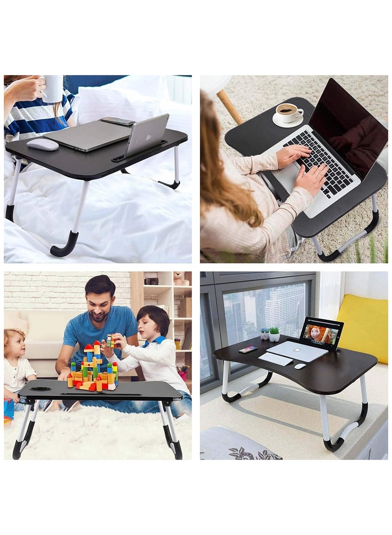 Generic Foldable Laptop Table With Cup Holder Combination Material  - Image 4