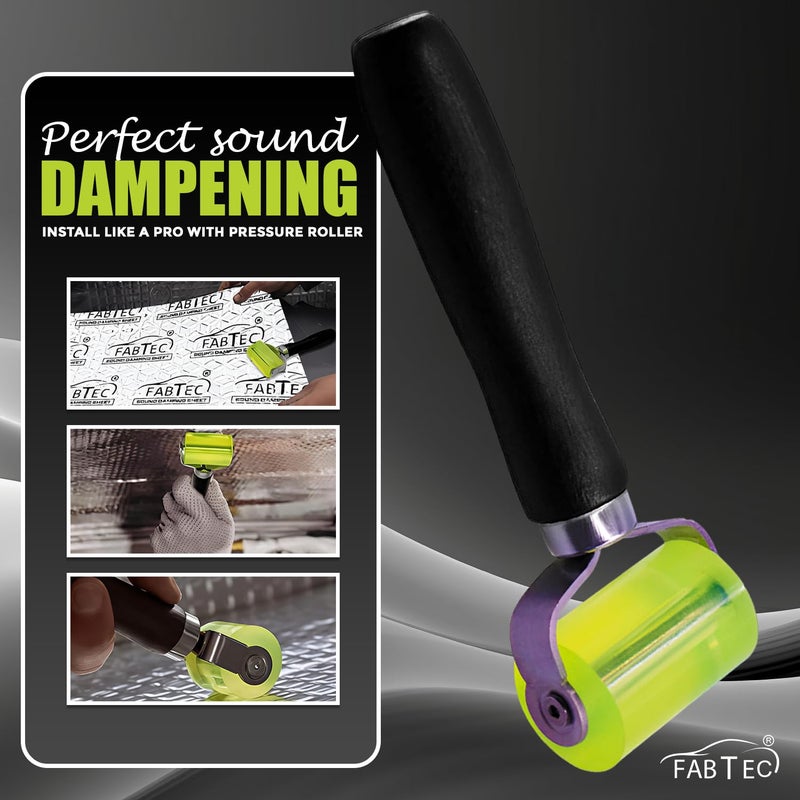 FABTEC رولر مطاطي عازل للصوت من FABTEC - 1.4"x2" لتقليل الضوضاء، تخفيف الاهتزاز وعزل الحرارة لمشاريع عزل الصوت وترقية نظام الصوت (مشاريع DIY) - Image 3