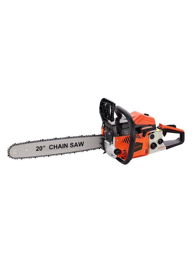 LAWAZIM - Gasoline Chainsaw - 20inch Orange - Heavy-Duty Steel Construction, Includes Spark Plug Wrench, Fuel Funnel & Tool Kit - High Performance for Professional Loggers, DIY Homeowners & Outdoor Use - Image 1