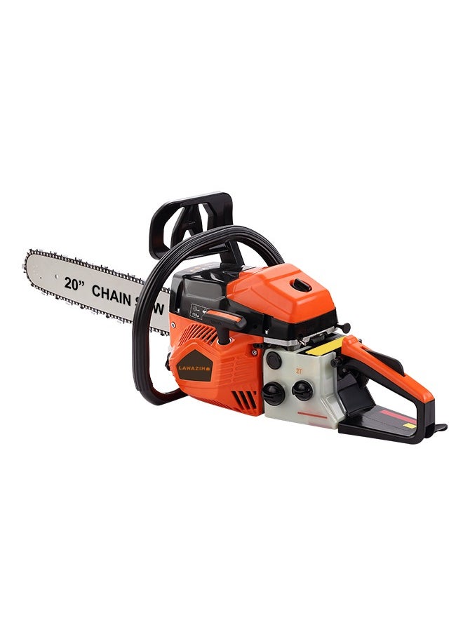 LAWAZIM - Gasoline Chainsaw - 20inch Orange - Heavy-Duty Steel Construction, Includes Spark Plug Wrench, Fuel Funnel & Tool Kit - High Performance for Professional Loggers, DIY Homeowners & Outdoor Use - Image 1