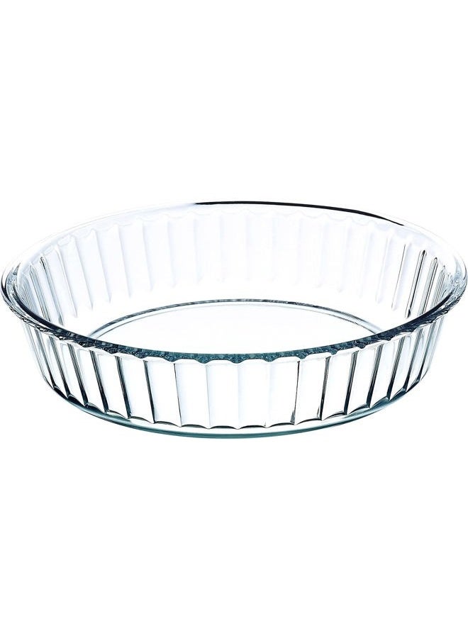 SIMAX Glass Pie Pan for Baking: Deep Round Pie Plate Dish Great For Apple, Pumpkin, Holiday Pies, etc. - Fluted Pie Holder - Oven Safe Tray - Borosilicate Glass Cake Tin - 10.25 Inch Large Diameter - Image 2