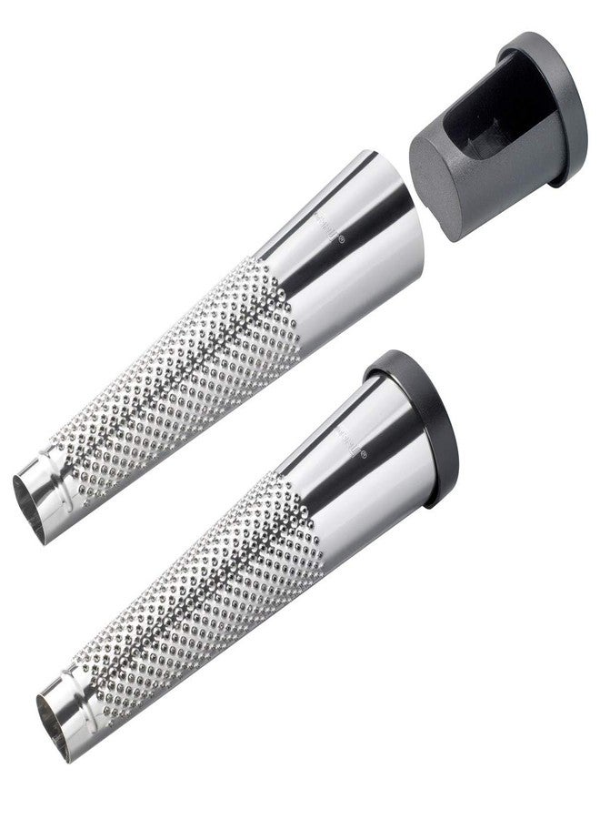 غيفو مبشرة جيفو فائقة النعومة من الفولاذ المقاوم للصدأ مع حجرة تخزين قابلة للإزالة لجوزة الطيب والتوابل والحمضيات - Image 1