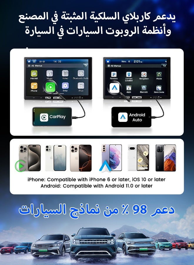 CarlinKit MINI Ultra 3 Wireless CarPlay Adapter Wired To Wireless Android Auto Box USB Dongle Plug and Play WiFi Auto Connect - Image 2