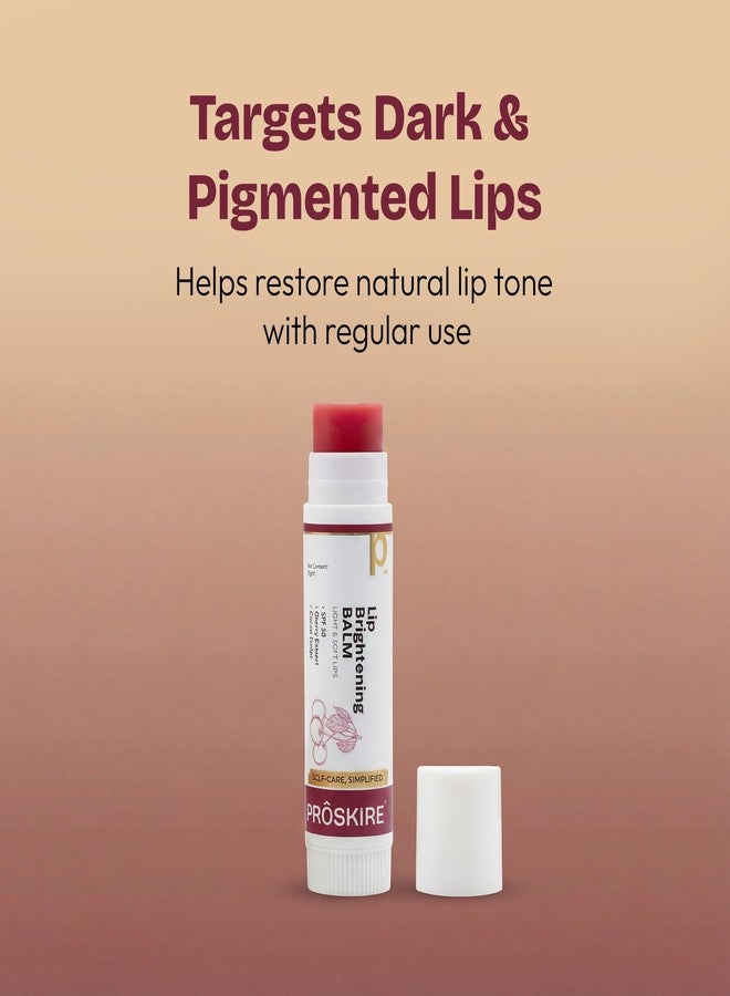Proskire Tinted Lip balm with SPF 50 | Lip Brightening Balm For Pigmented, Dark, Flaky & Dry Lips | Cherry & Cocoa Butter Infused - Image 3