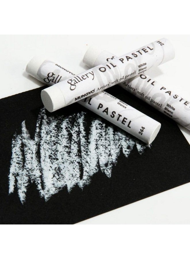 MUNGYO GALLERY SOFT OIL PASTELS SET OF 6 SINGLE COLOR-WHITE - Image 3