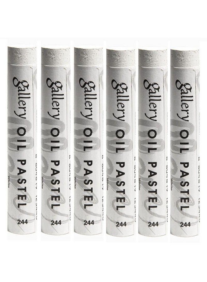 MUNGYO GALLERY SOFT OIL PASTELS SET OF 6 SINGLE COLOR-WHITE - Image 2