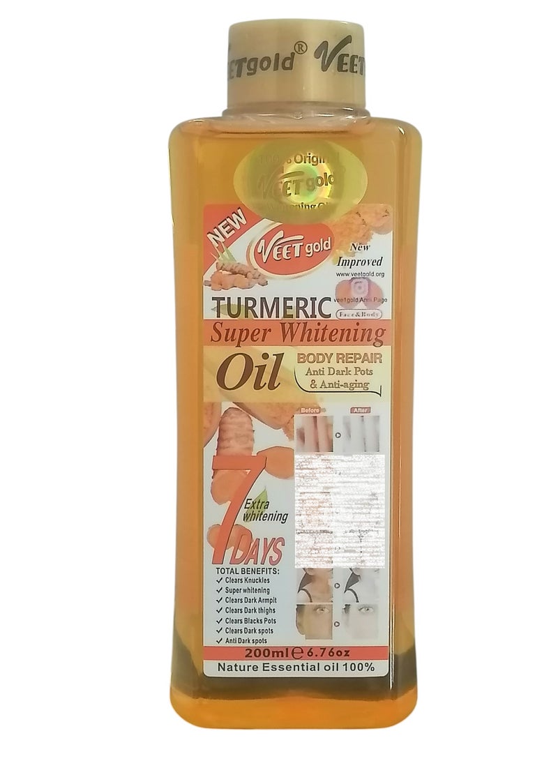 Veet gold Turmeric Super Whitening Body Repair Oil, 200ml