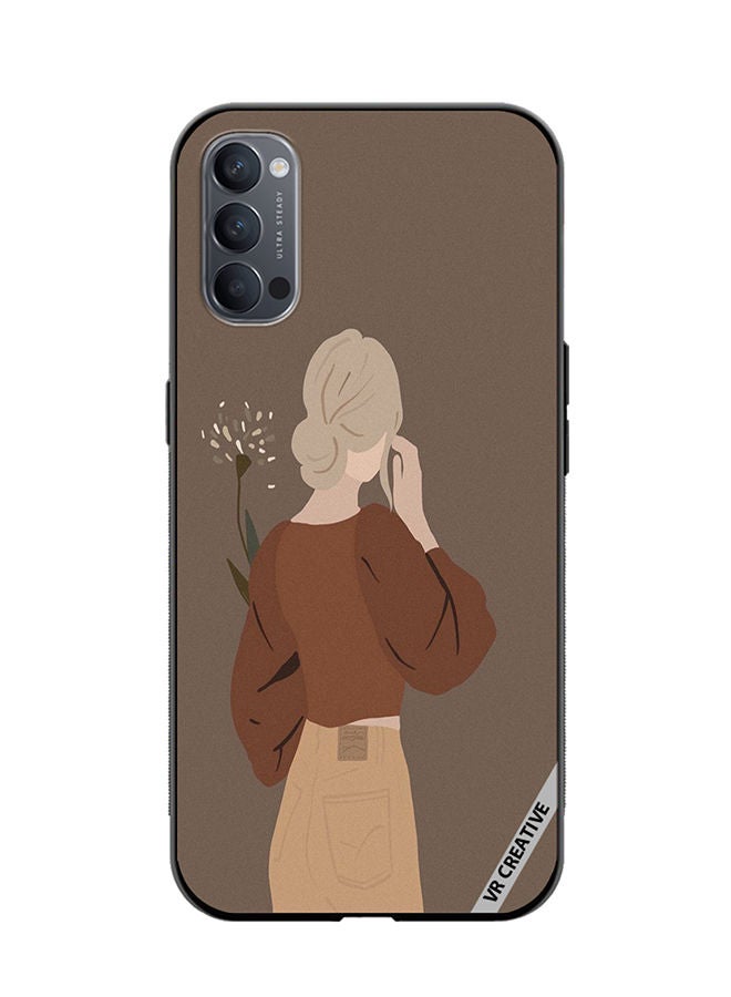 VR CREATIVE Protective Case Cover For Oppo Reno4 Pro 5G Brownie Design Multicolour - Image 1