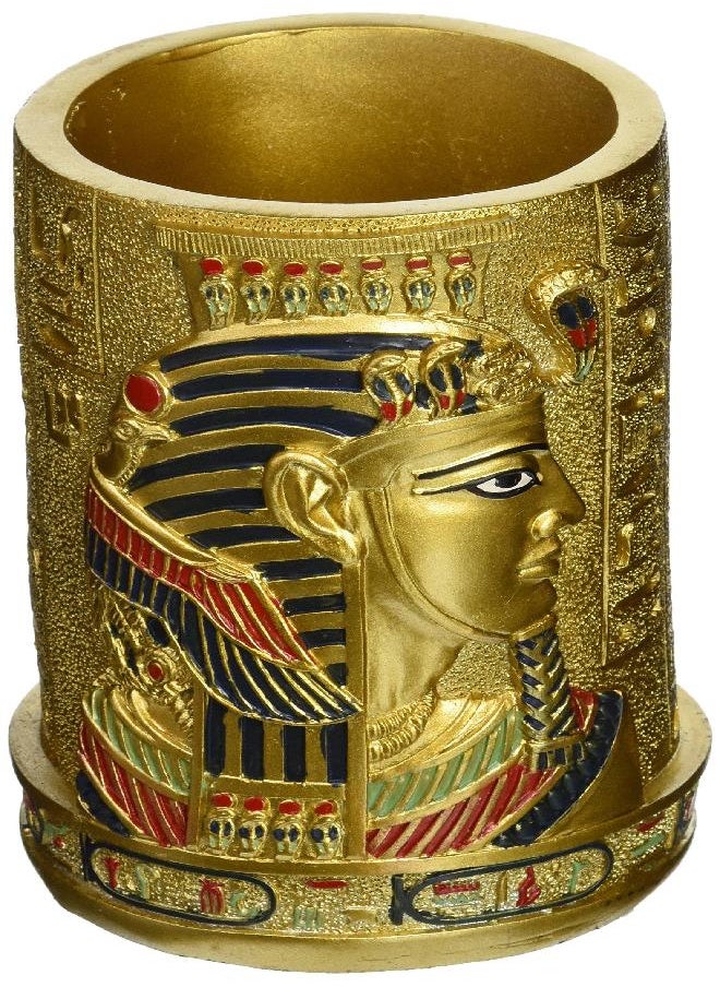 Design Toscano Design Toscano QL1244 Egyptian Pharaoh Pen Vessel,full color  - Image 1
