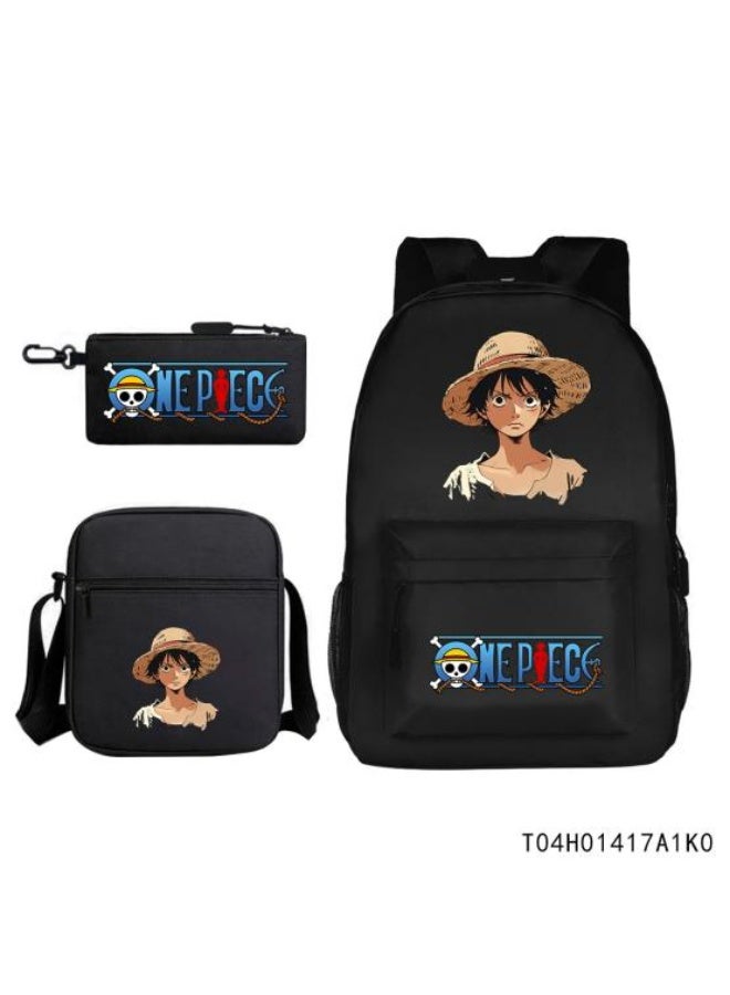 All-match animation-style backpack combination, complete three-piece set, easier travel storage - 384  - Image 1