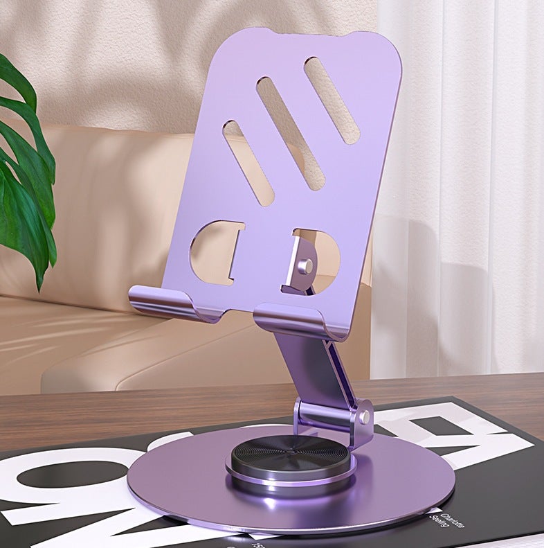 Yihui Metal Phone Stand with 360° Rotation, Foldable & Adjustable for Live Streaming