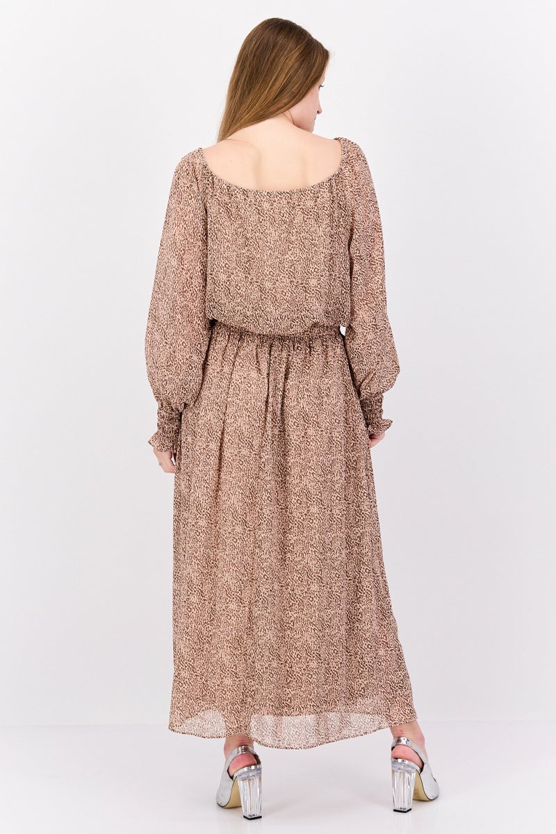 Black Tape Women Animal Print Midi Dress, Multicolor - Image 4