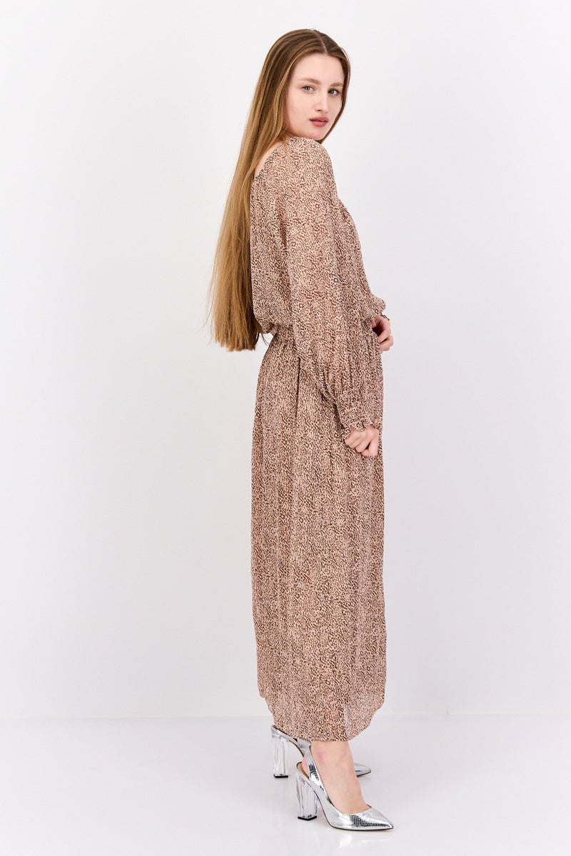 Black Tape Women Animal Print Midi Dress, Multicolor - Image 3